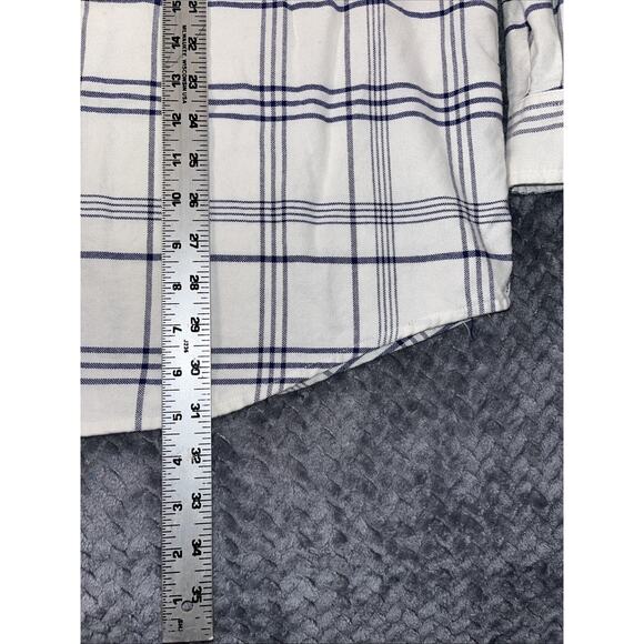 Eddie Bauer Shirt Mens L Blue Plaid Cotton Button Down Long Sleeve Oxford Casual - Picture 5 of 10